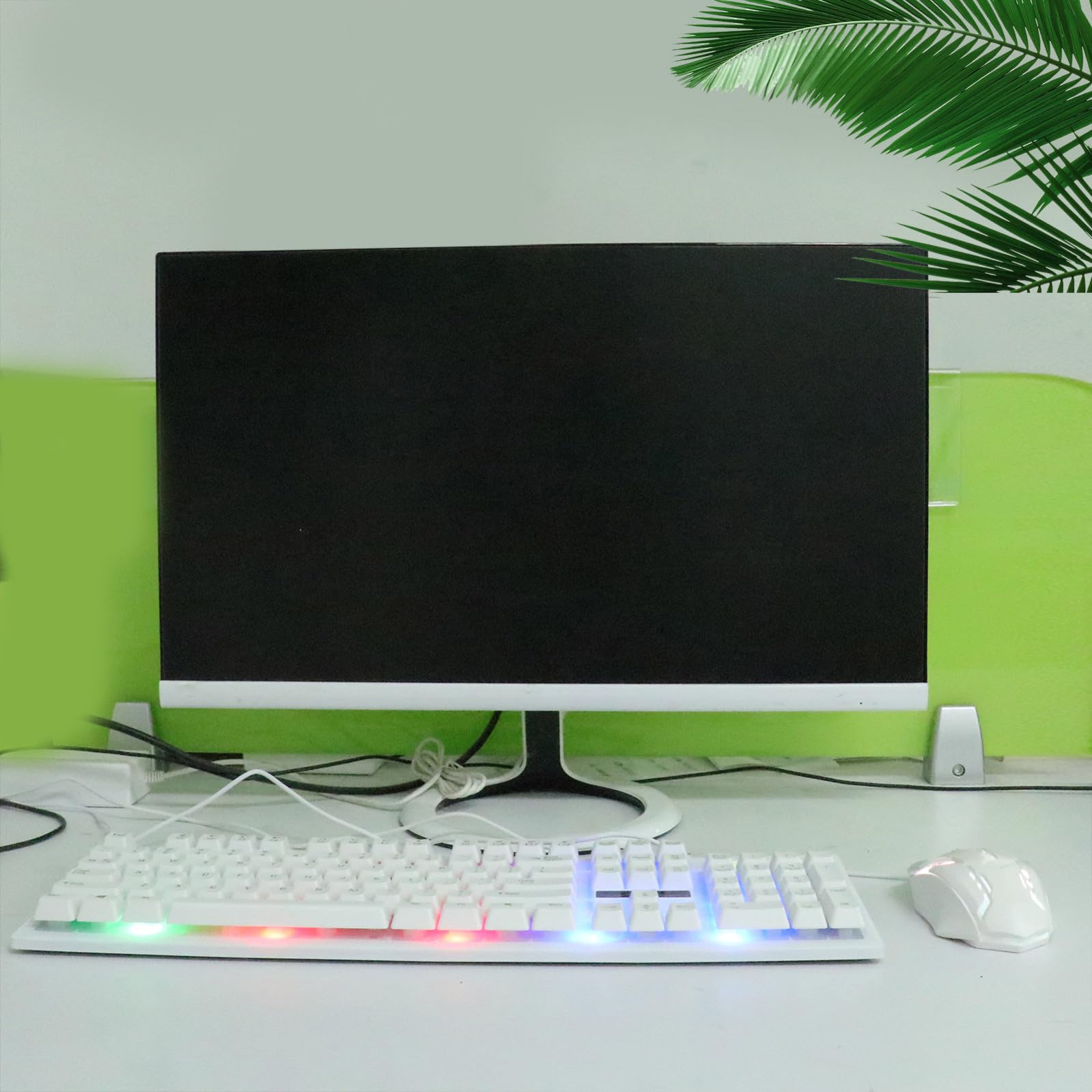 SHINEOFI Conjunto de Teclado y Ratón para Teclado Ergonómico Cable USB Gaming Mecanico para Gamers