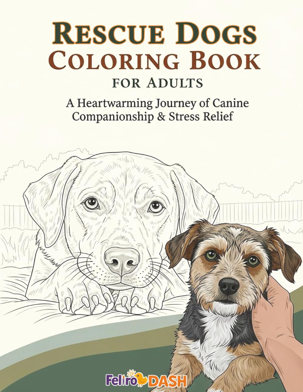 Rescue Dogs Coloring Book for Adults: 48 Heartwarming Pages of Adopted Pups & Their Unconditional Love