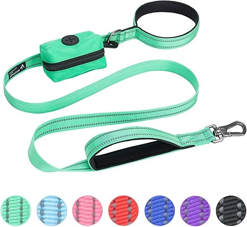 Miniatura 1 de EXCELLENT ELITE SPANKER Cuerda de tracción de nailon resistente y duradera para perros de 5 pies de largo y 1 pulgada de ancho con soporte para