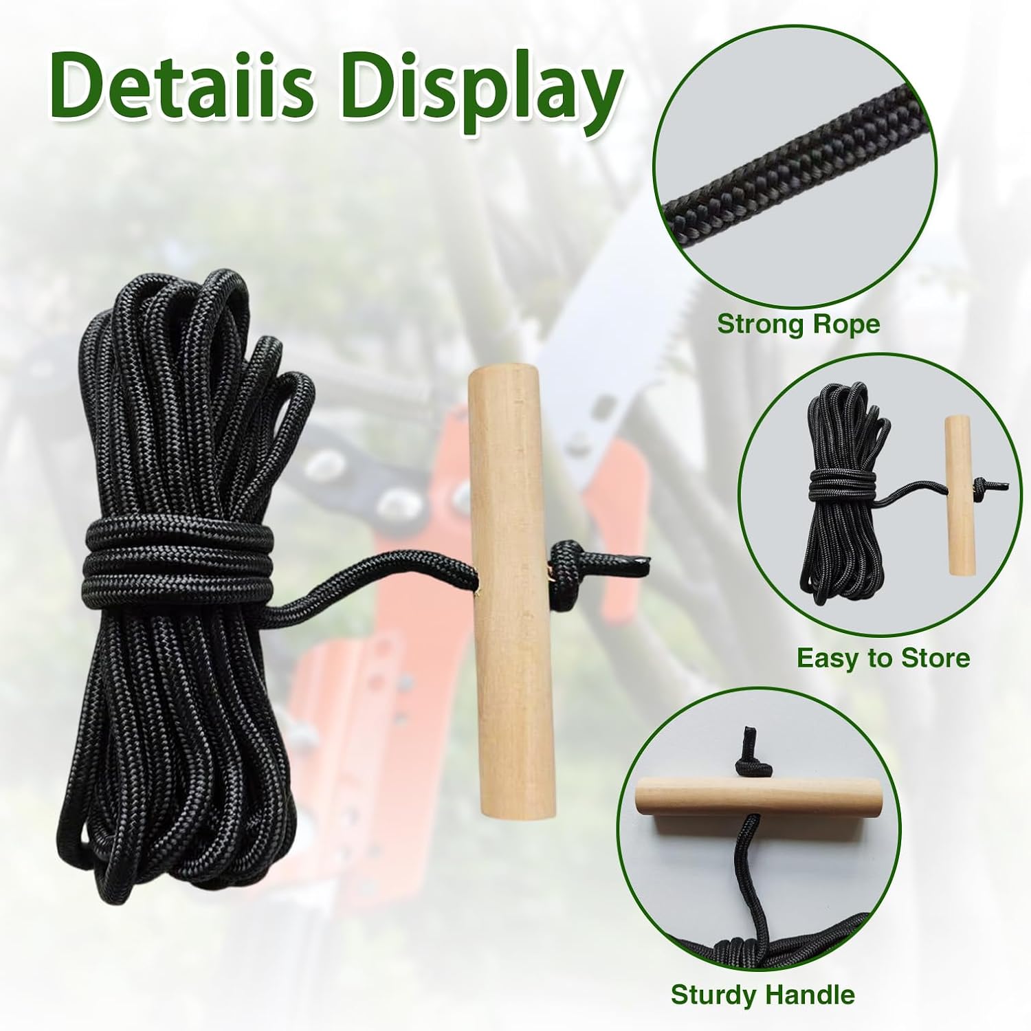 1PCS PR-20 Tree Pruner Pull Rope Replacement Kit 0.3 Inch Diameter