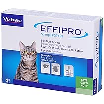 Virbac 104069012 EFFIPRO’ CAT 4PIP – Antiparassitario per Gatti, Confezione da 4 Pipette