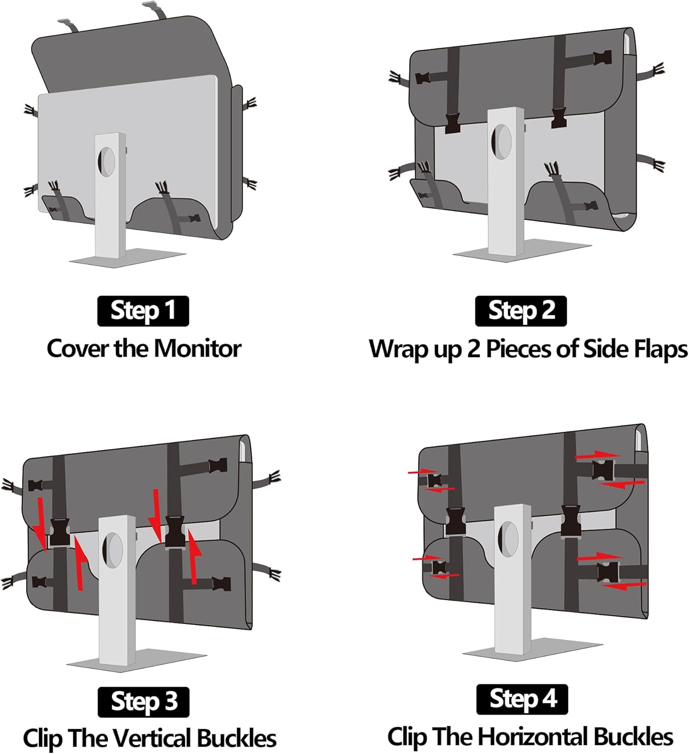 Trunab Carrying Case for 24" Monitors/LCD Screens Compatible with iMac 21.5"/24", Protective Monitor Travel Bag with Padded Velvet Lining (Patented Design) - Image 7