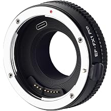 EF-FX1 Pro Auto-Focus Lens Adapter Compatible for Canon EF/EF-S Lens to X-Mount Camera Fuji-Film x-a1/2/3/5/10/20, x-t1/2/3/10/20/100, x-e1/2/3, x-pro1/2, x-h1