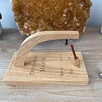 Vista 5 de MSUIINT Tomador de decisiones, balancea el péndulo estándar y encuentra la respuesta a tu pregunta, selector magnético oscilante creativo de madera