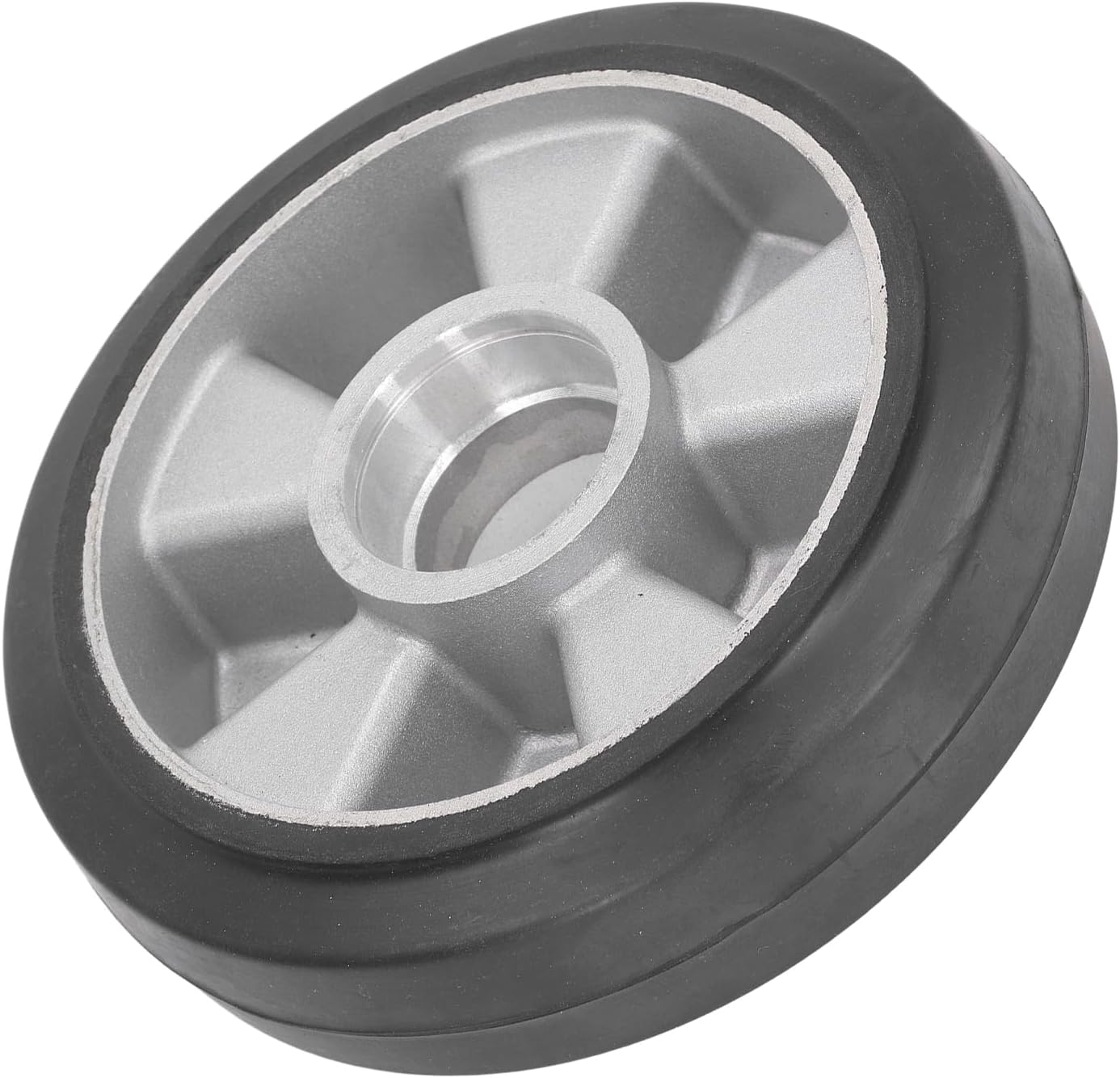 Load Wheel 180x50mm 6204 Bearing Hole, Solid Rubber Replacement Tire for Handcraft Hydraulic Forklift with Steel Hub, High Load Capacity