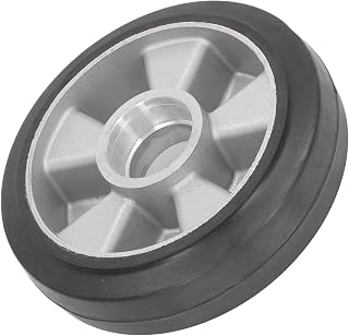 Truck Load Wheel 180x50mm Solid Rubber Replacement Tire with 6204 Bearing Hole, High Load Capacity for Handcraft Hydraulic Forklift, Lawn Mower, Wheelbarrow, Trailer, Truck