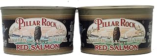4 Pack of Wild Alaskan All Natural Red Salmon Pillar Rock 7.5oz Cans