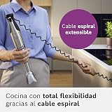 Bosch - Batidora de mano, serie ErgoMaster 8, motor de 1500 vatios, ajuste intuitivo de la velocidad, cuchilla de 6 hojas, accesorios incluidos, acero inoxidable, MSM8M934 - 7
