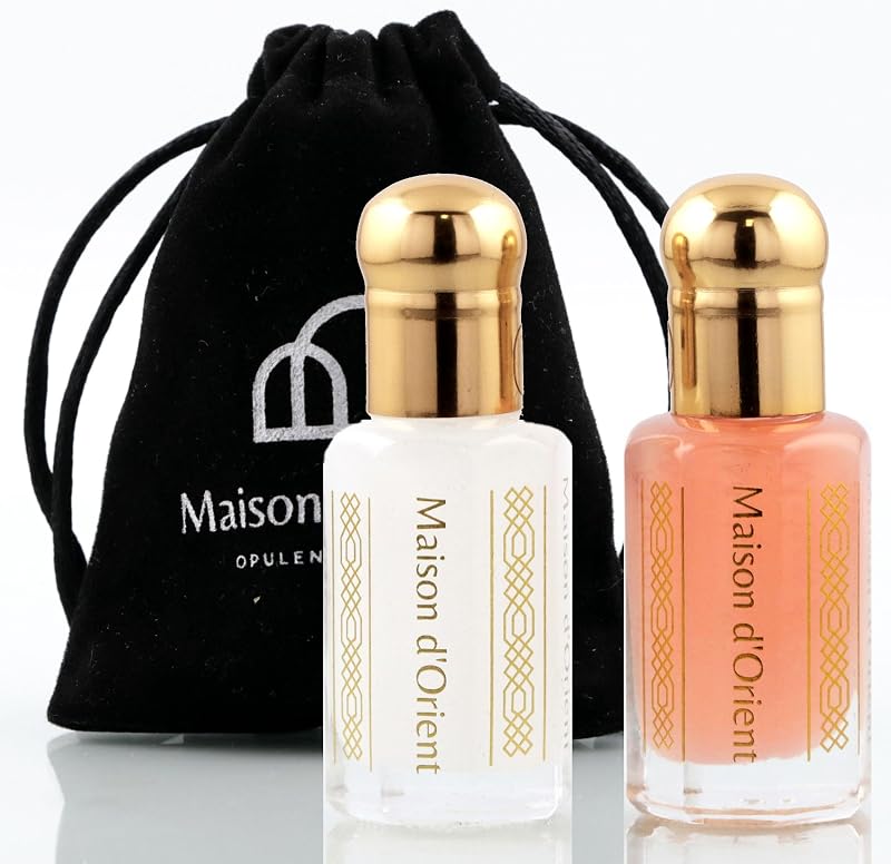 Maison d'Orient Tahara Collection Óleo Perfumado Corporal Pink Musk e White Musk, 2 frascos de 6 mL