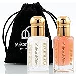Maison d\'Orient Tahara Collection 2x6mL | Pink Musk & White Musk Body Oil Perfume for Women | Arabian Perfume Oils | Arab Perfumes for Women (Perfumes Arabes de Mujer - Almizcle Blanco y Rosa)