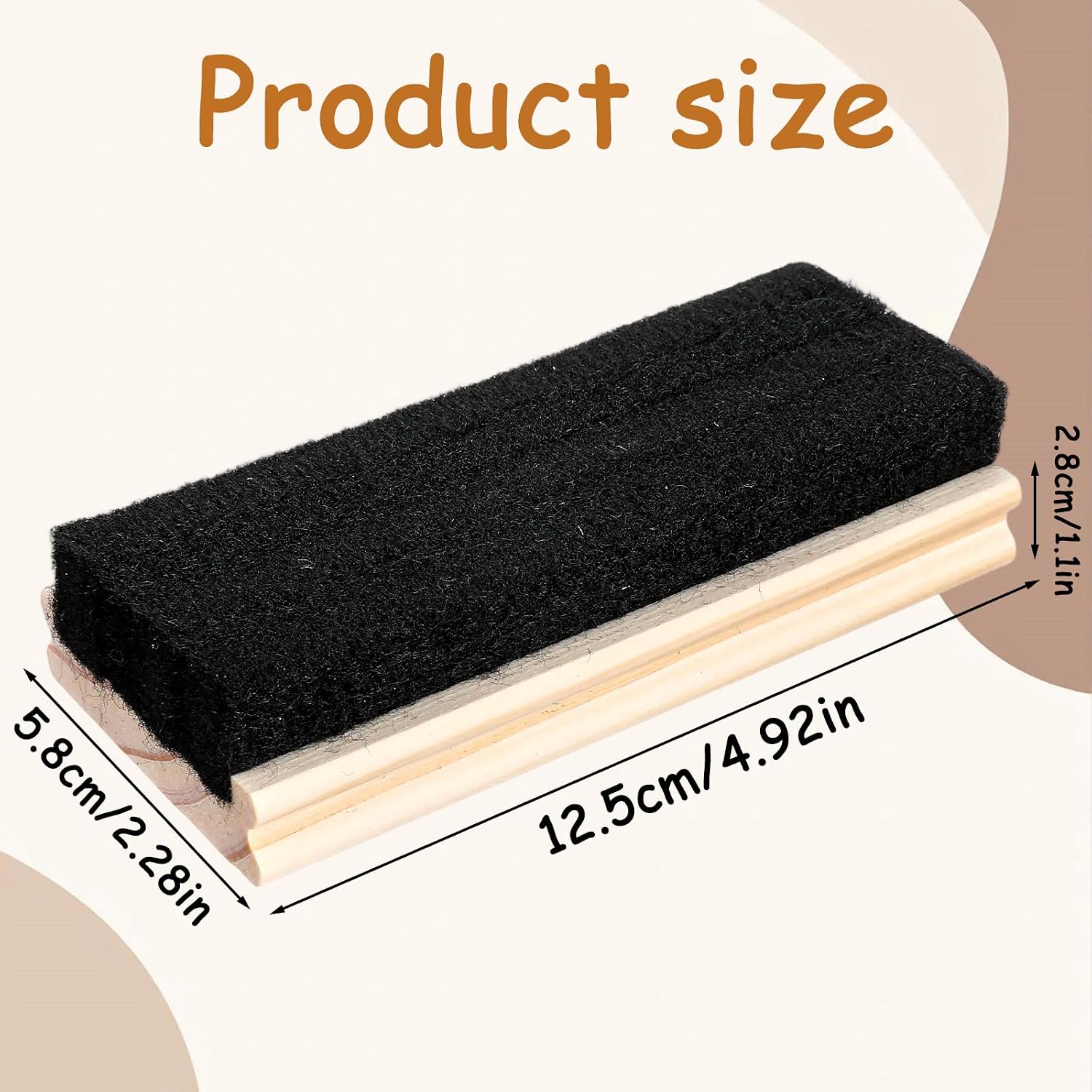 12 Pack Chalkboard Eraser, Wood Felt Chalk Eraser for Chalkboard
