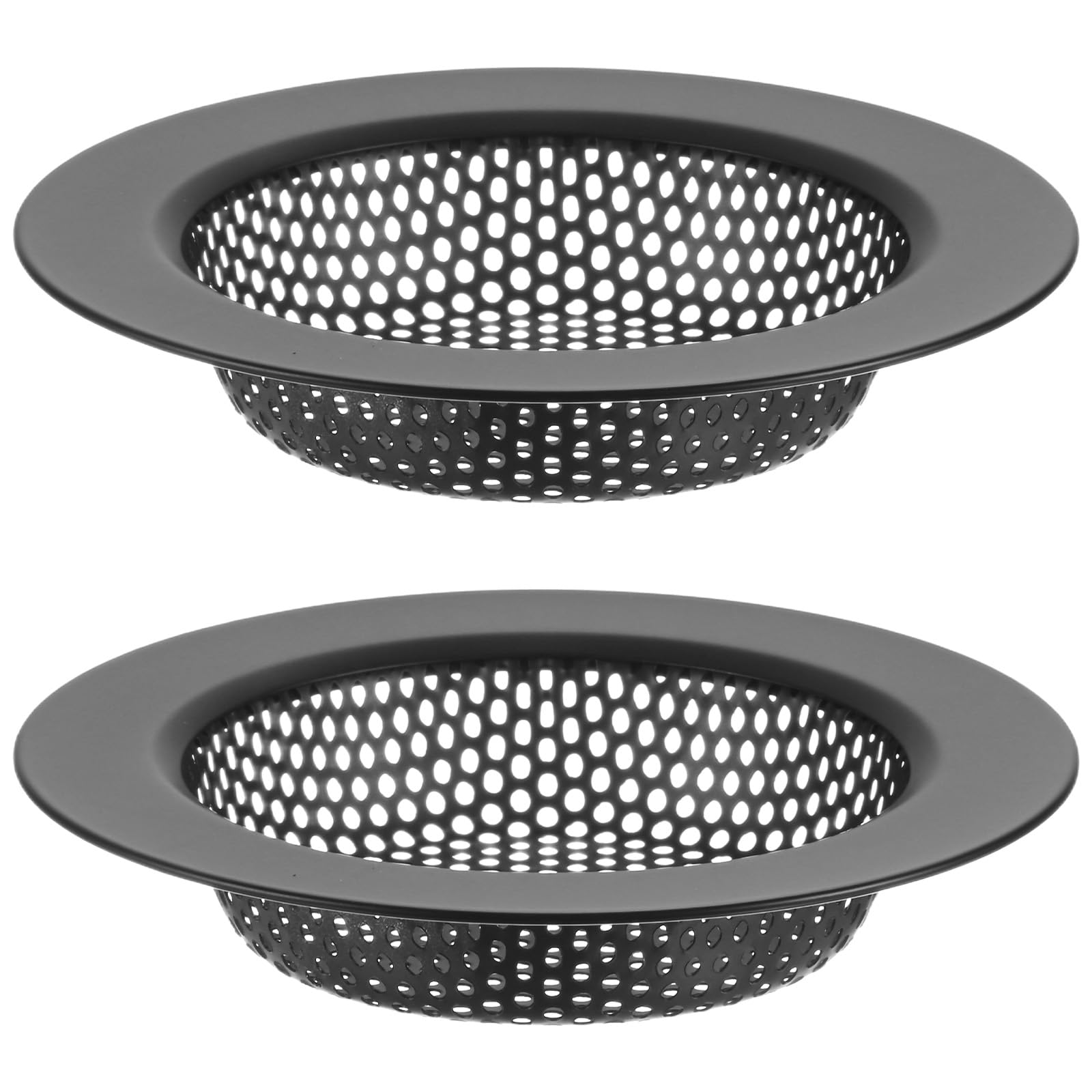 M METERXITY 2-Pack Sink Strainer,4.4 Inch [Black]