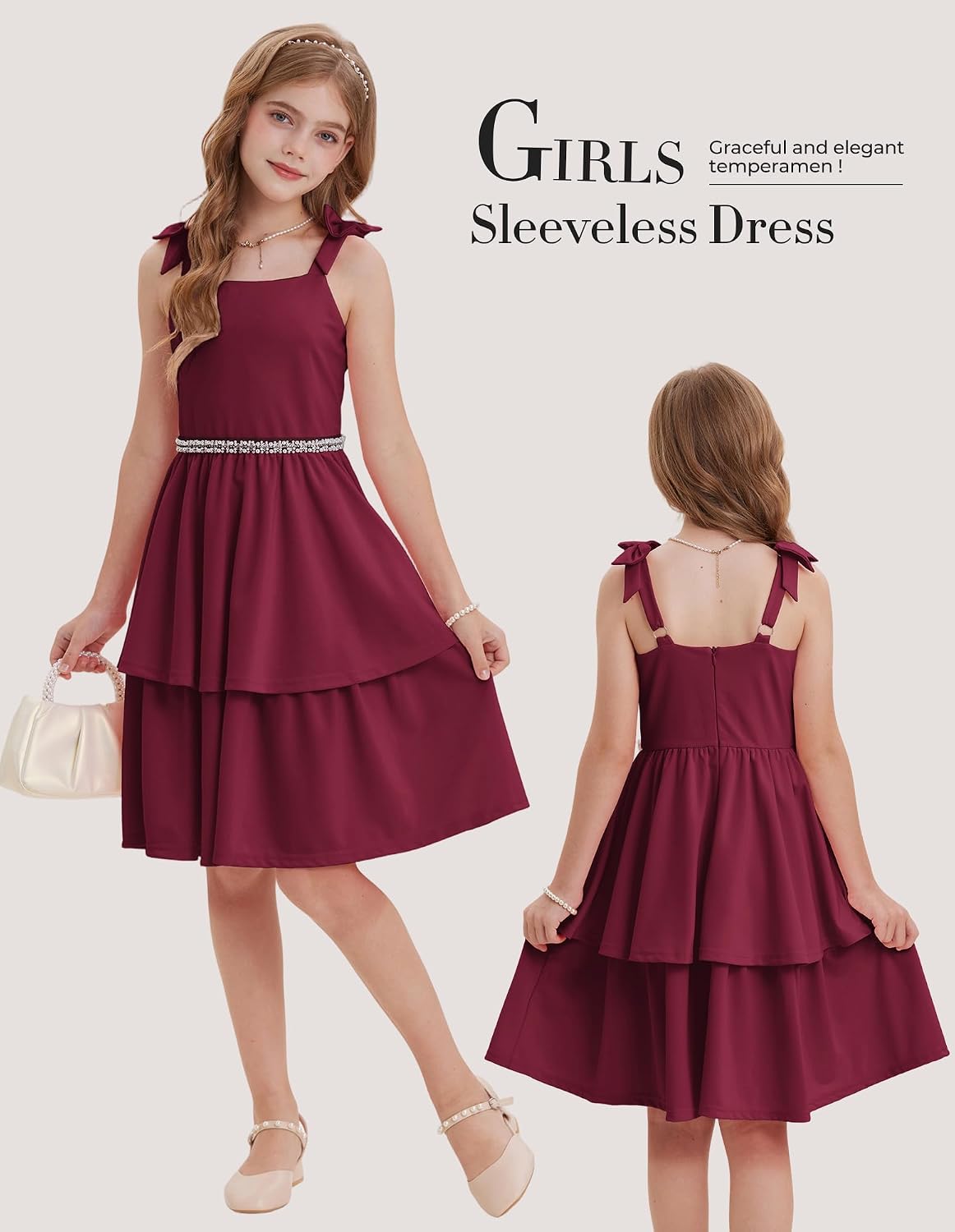 GRACE KARIN Girls Party Dress Birthday Sparkly Semi Formal Dresses 6-14Y