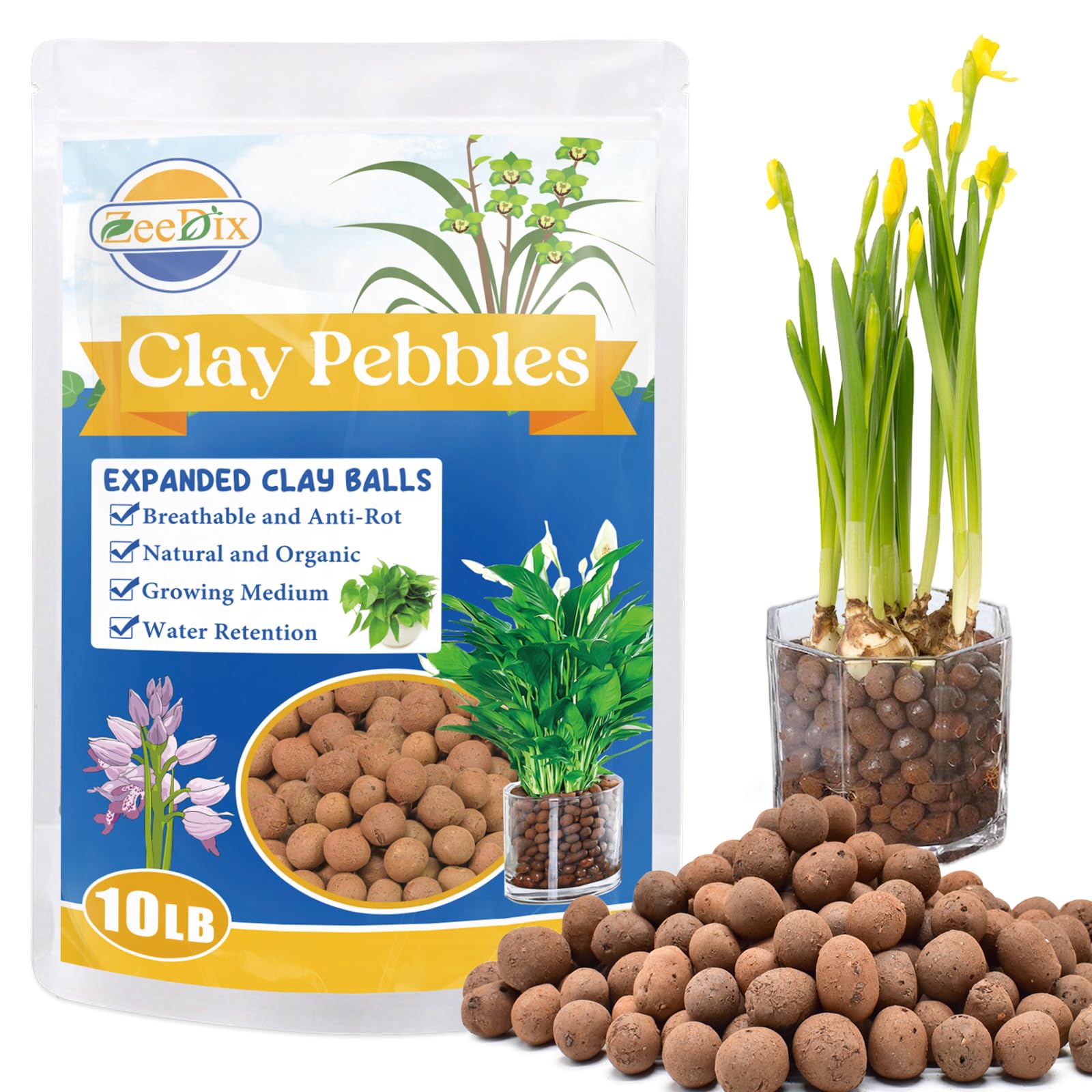 ZeeDix Lightweight Expanded Clay Pebbles