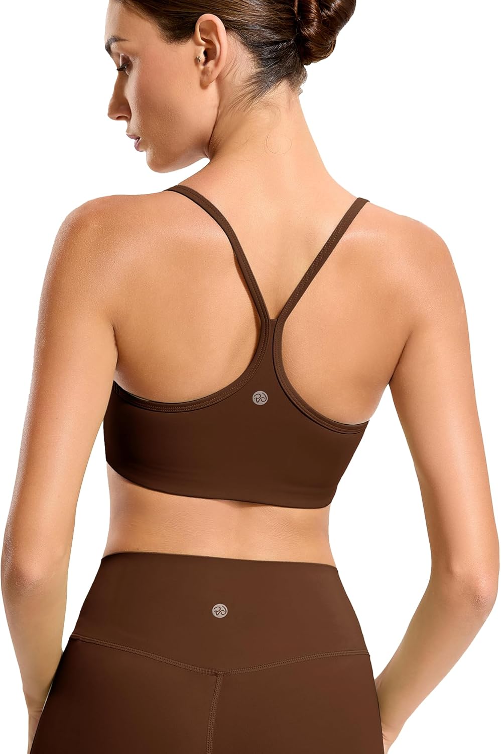 RIOJOY Sports Bras for Women, Racer Back Workout Gym Sports Bra, Thin Strap Sport Bra, Removable Pads Yoga Womens Sport Bras