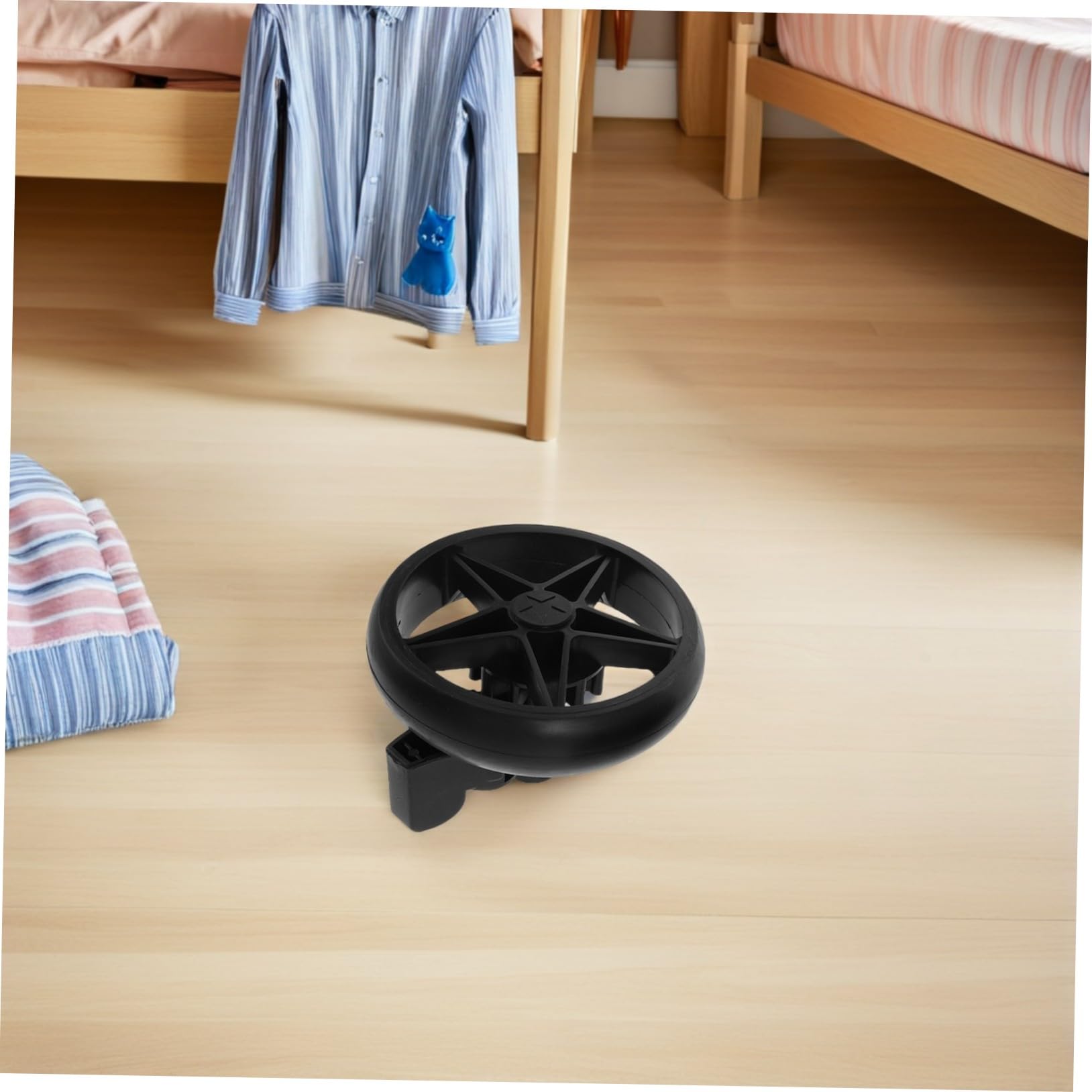 BESTonZON 2 Pezzi Ruote di Ricambio con Freno per Passeggino Ruote Silenziose Girevoli Stella per Camminatore Accessori Sicuri per Carrozzina e Pram