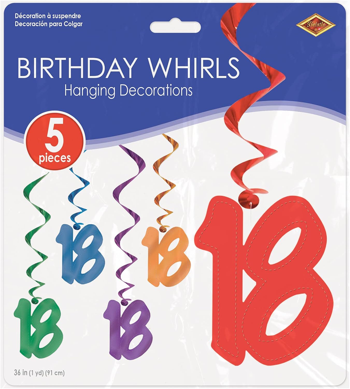 18 Whirls (asstd colors) (5/Pkg)