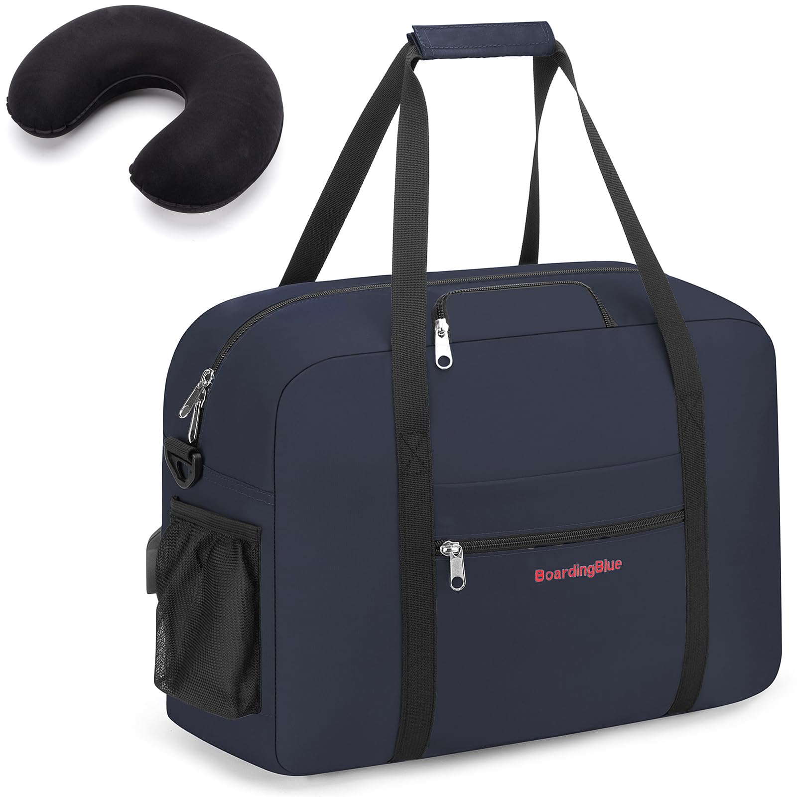 For Allegiant Spirits American Alirlinea 16X14X7 Inches Personal Item Under Seat Duffel Bag With Air Pillow And USB Port (Navy）