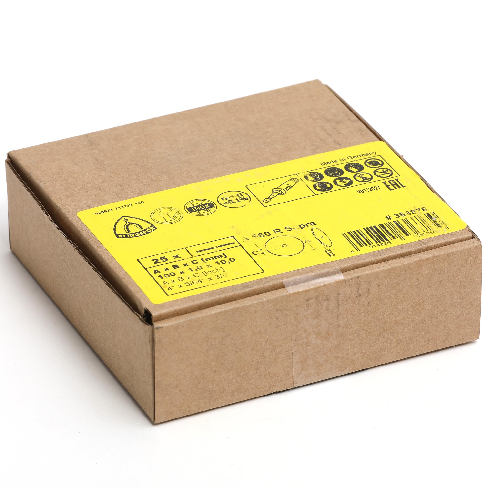 Trennscheibe A 660 R Supra 100 x 1 x 10 mm | extra dünne Kleintrennscheibe für Edelstahl & Stahl | hohe Standzeit | saubere Schnitte ohne Grat | 25 Stück | 329103