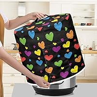 Vista 63 de Cubierta abstracta para freidora de aire con estampado de corazón, cubierta de olla a presión de 3 cuartos de galón, cubierta antipolvo para olla a