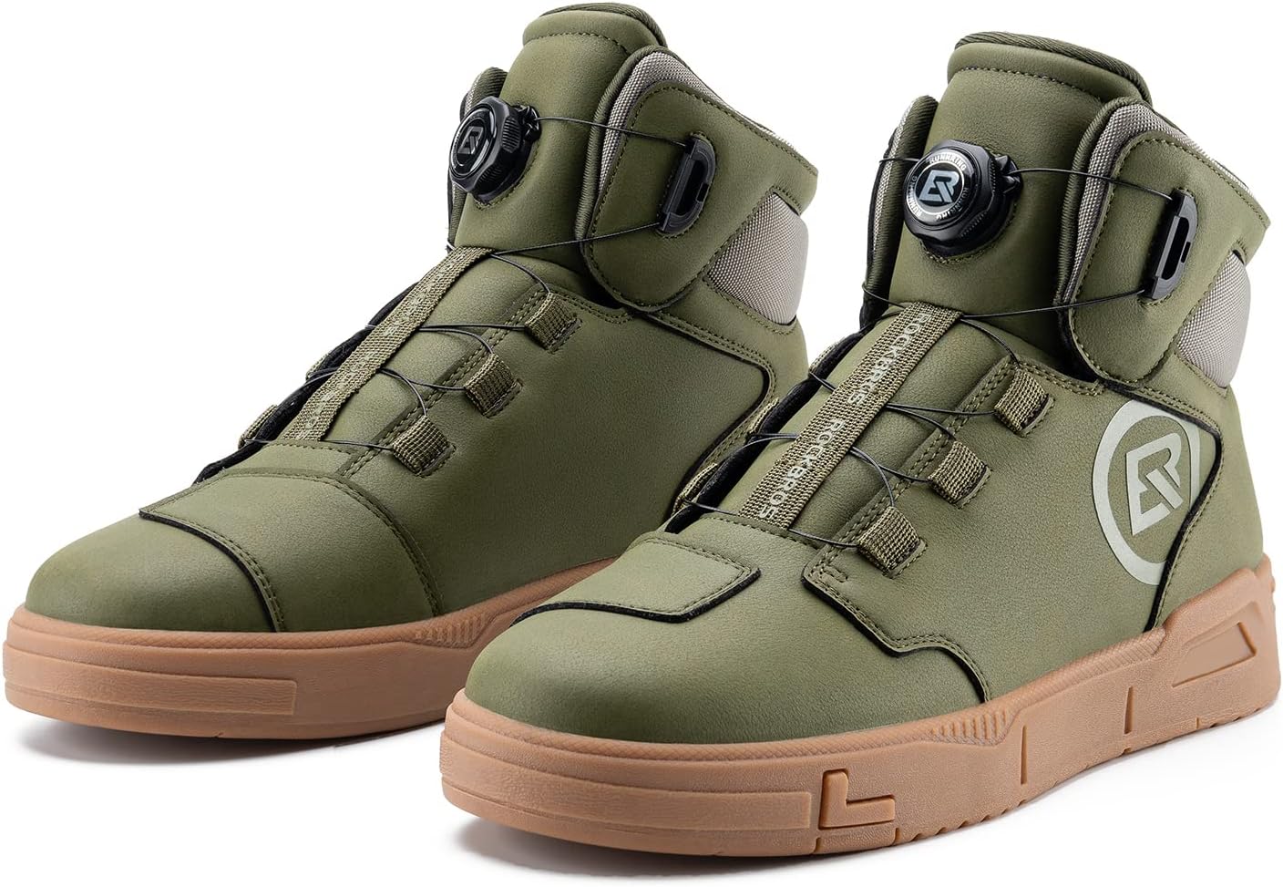 ROCKBROS Motorcycle Shoes for Men Reinforced Leather Motorcycle Riding Shoes Anti-Slip Breathable Motorcycle Riding Boots Motorcycle Protective Footwear