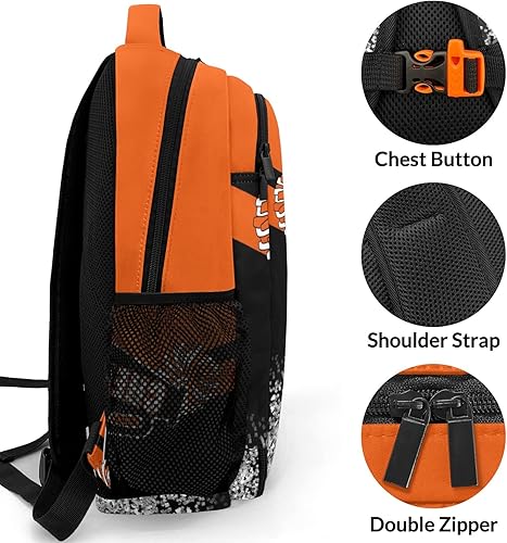 Miniatura 3 de Mochila de animadora púrpura claro personalizada con nombre para hombres y mujeres, bolso de hombro para computadora portátil, bolsa de libros,