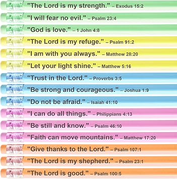 Christian Gifts for Women Faith, Inspirational Gifts for Girls, Bible Verse Pencils, Cute Pastel Pencils, Birthday Gift for Women, Bible Study Supplies