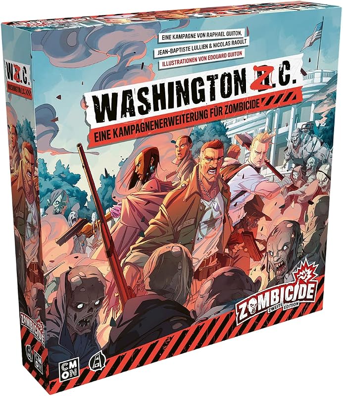 Asmodee | CMON | Zombicide 2nd Edition - Washington Z.C. | Expansion | Expert Game | Dungeon Crawler | 1-6 Players | Ages 14+ + 60 Minutes + German