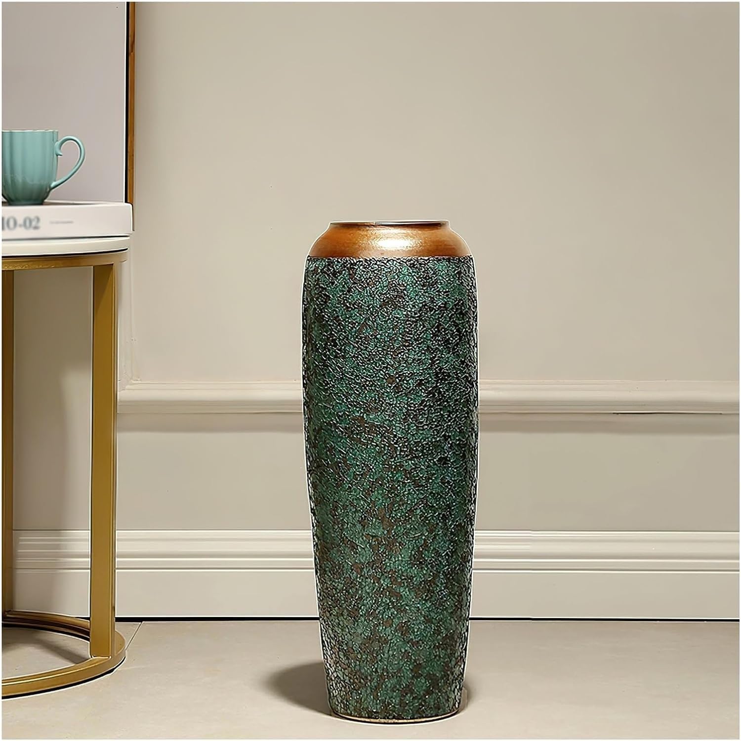 asdchZen Vase Ceramic Flower Vase Tall Floor Vase Large Floor Vase, Modern Ceramic Floor Flower Vase, For Decor Twigs And Flowers, For Living Room, Entryway, Office, Wedding,High 80Cm,High 60cm