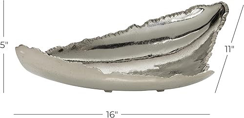 Miniatura 6 de CosmoLiving by Cosmopolitan Bandeja de aluminio con borde vivo, 16 x 11 x 5 pulgadas, color plateado