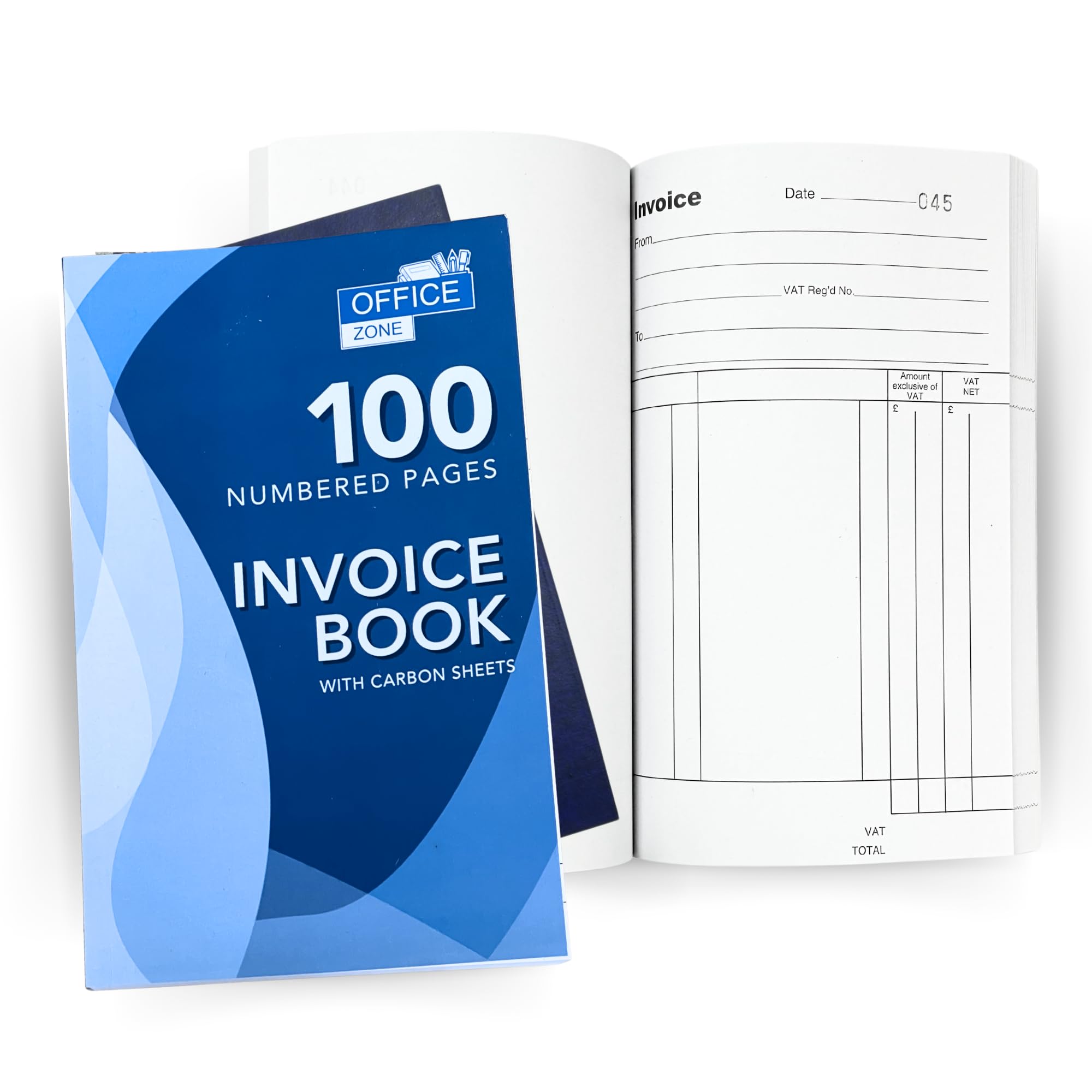 Invoice Book with Carbon Sheets – 100 Numbered Pages – Duplicate Receipt Pad for Small Business & Self-Employed – Easy Tear Pages – Green Cover – Pack of 1/3 / 5/12 / 25 (Pack of 3)