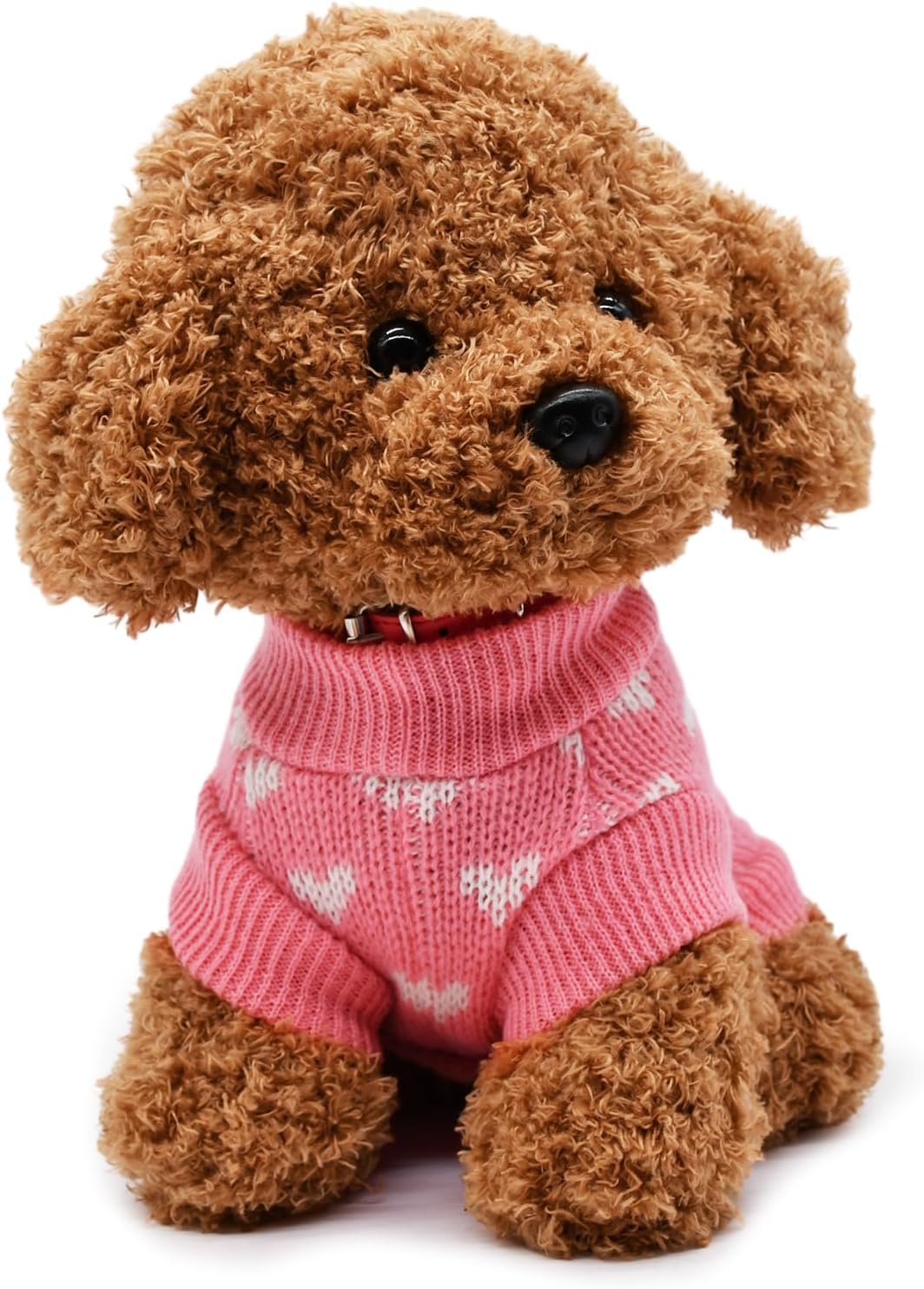 Valentine's Day Pink Heart Pet Sweater for Dogs - Cozy Knitted Small to Medium Dog Sweaters, Adorable Puppy Cat Dogs Sweater with Love Pattern, Perfect for Cold Weather and Celebrating Love