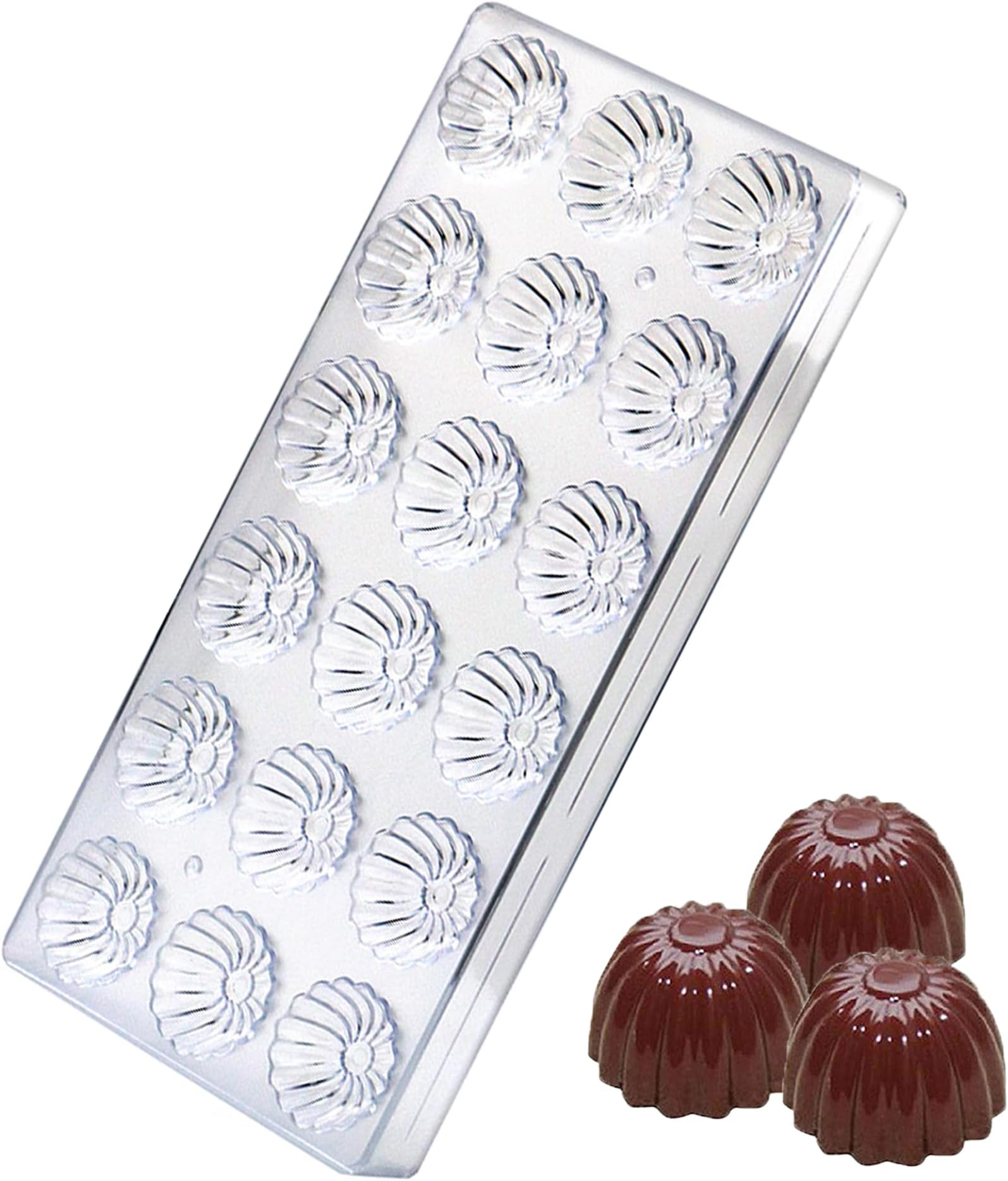 Polycarbonate Chocolate Mold Clear Hard Plastic DIY Candy Pastry Tool Chocolate Bar Mold for Valentine's Day White Day(HINAGIKU)