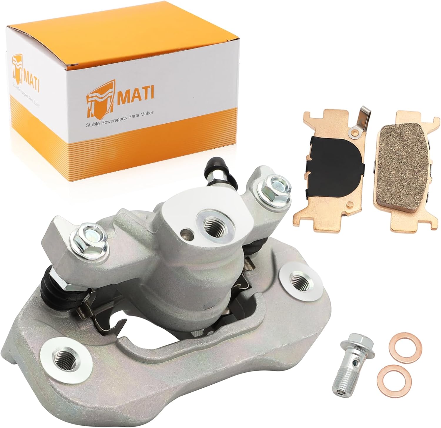 M MATI Rear Right Disc Brake Caliper & Sintered Pad Kit for Honda Pioneer 1000 Talon 1000 1000X 1000R SXS1000 2016-2023 43150-HL4-A01 43150-HL6-A01