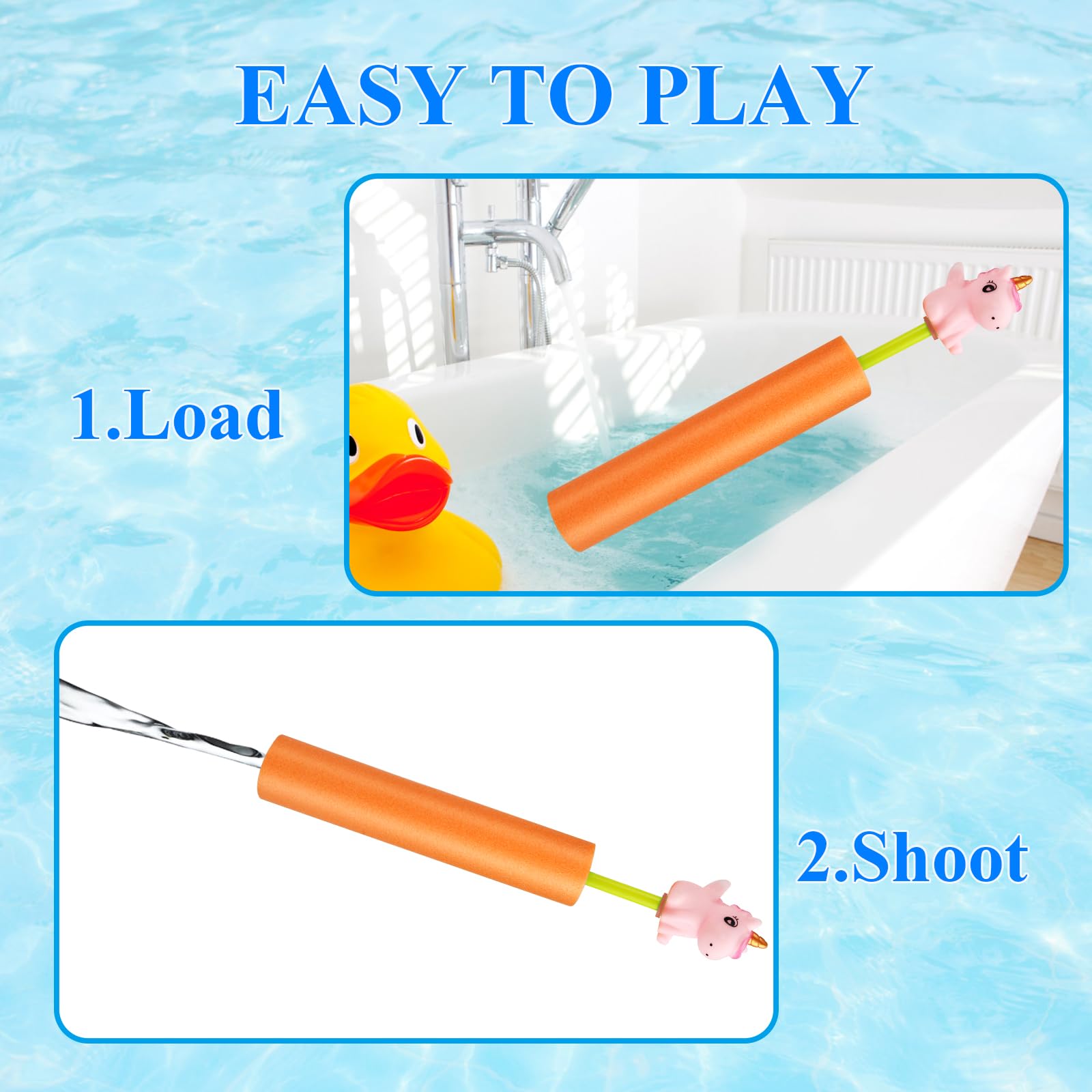 ZPMYi Water Squirters for Kids Water Guns Toys for Toddlers Durable Water Soaker Blaster Toys Water Squirter Shooter for Summer Outdoor Game Pool Beach Party (6 Pcs)