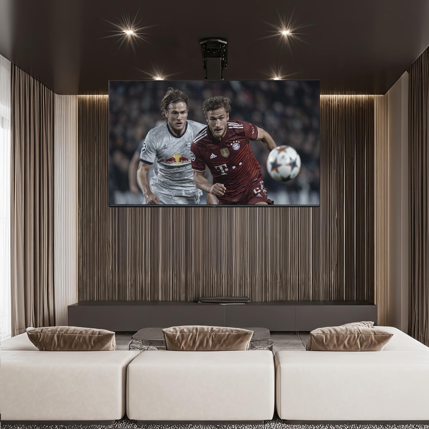 Maclean MC-880 Supporto Elettronico per TV da Soffitto Pareti Inclinate Max 35 Kg