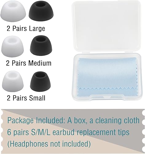 Miniatura 3 de Puntas de repuesto para auriculares de silicona Galaxy Buds 2 Pro compatibles con Samsung Galaxy Buds 2 Pro Eartips Auriculares Puntas de goma para