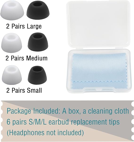 交換用イヤホンチップ シリコンGalaxy Buds 2 Proイヤーチップ Samsung Galaxy Buds 2 Proイヤーチップ対応 ヘッドホンラバーチップ イヤホンキャップ 6ペア S/M/L ブラック+ホワイト