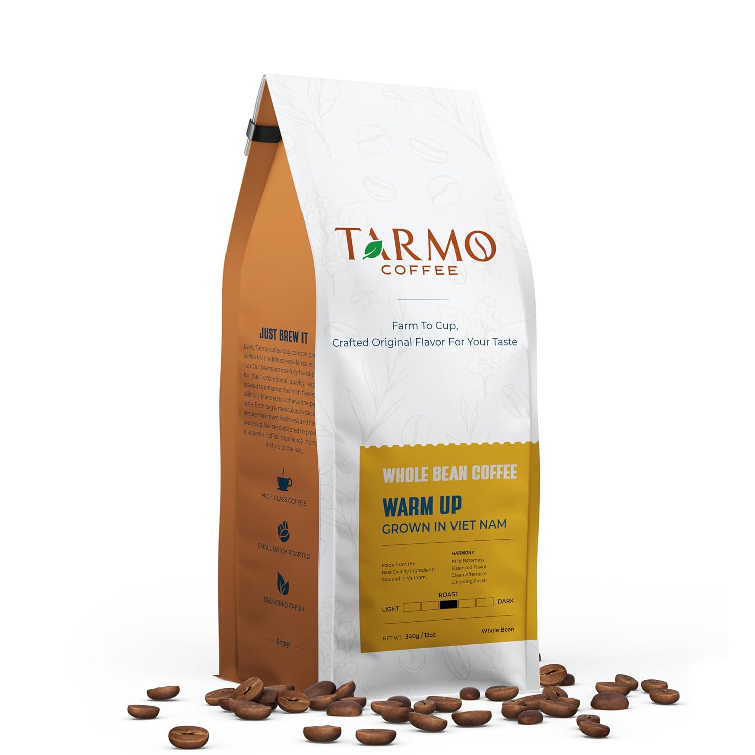TARMO - REAL BREW | Low Acid 100% ARABICA Ground Coffee | Specialty Vietnamese Coffee | Single Origin Medium Roast | Coffee Ground 35.5 Oz Bag