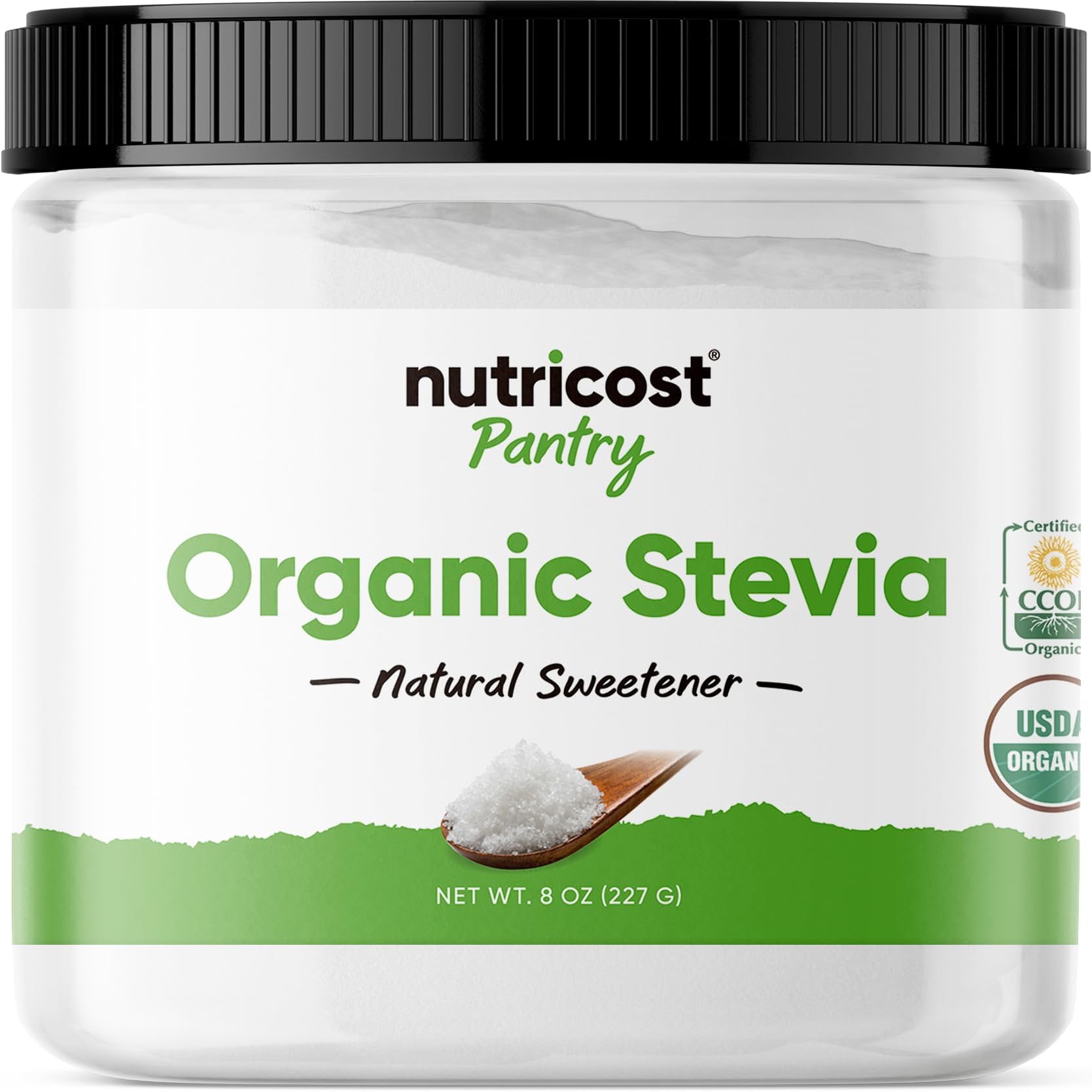 Nutricost Pantry Organic Powdered Stevia (8oz Bottle) Pure Sugar Free, Zero