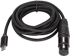 USB C A XLR Women's Cable HiFi HiFi Plug and Play Recording Line for, Compatible with Garageband, Combined Guitar Amplifiers, for Yousician (#1)