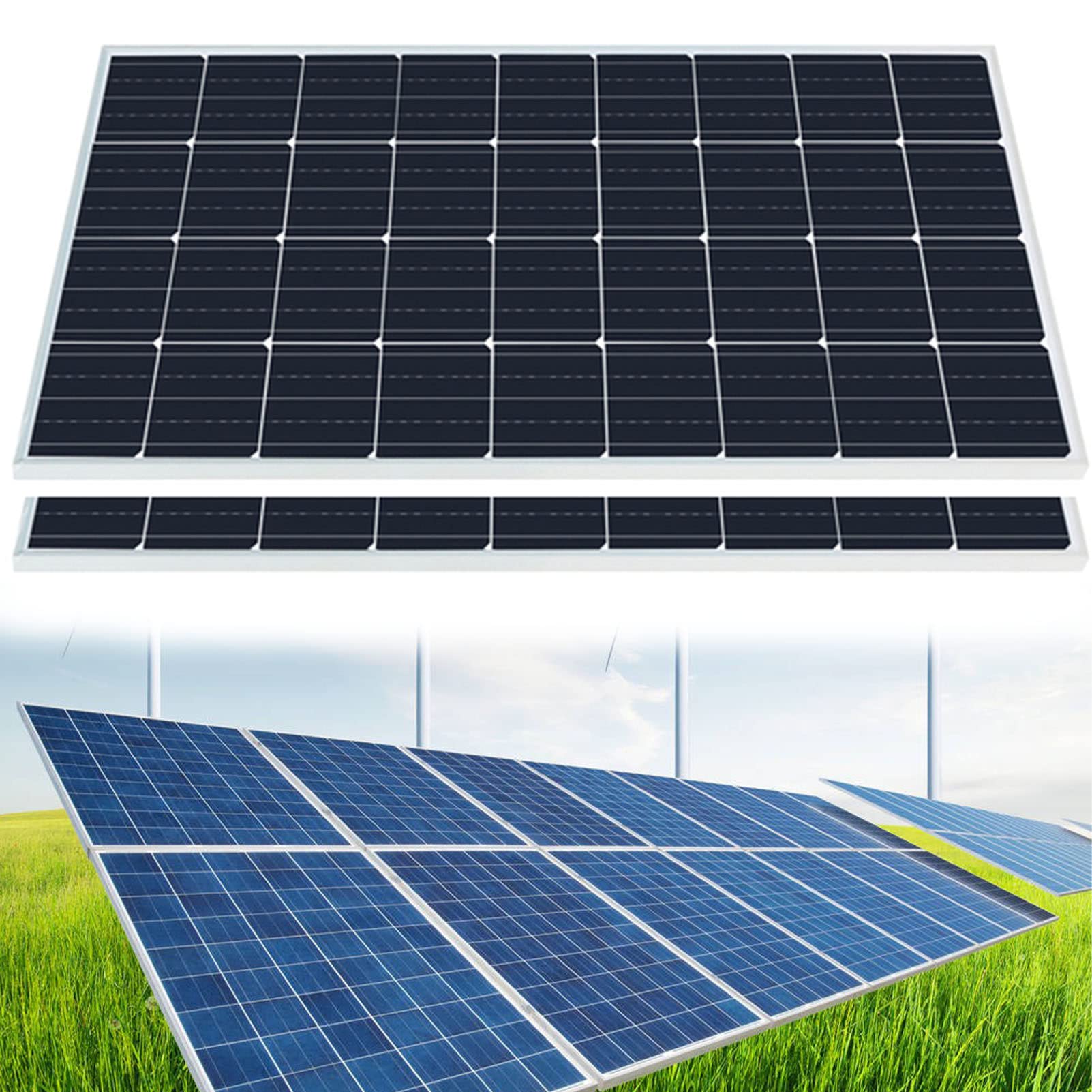 Pannelli solari fotovoltaici 200w/400w/800w, Kit di Pannelli solari Flessibili da 400w con Ricarica in Loco, 18v ad Alta efficienza per Auto, roulotte, Barche, Due Pezzi.