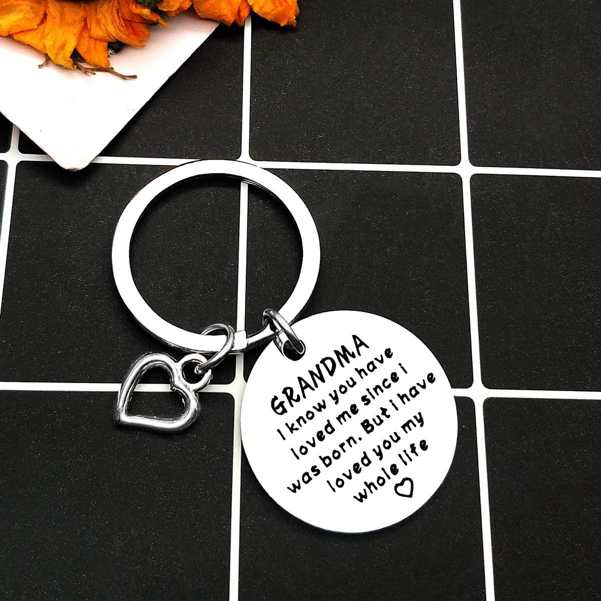 To My Grandma Gifts Grandma Gift from Grandchildren Grandma Keychain Grandmother Birthday Gifts Grandma Keychain Grandma Mother’s Day Gifts from Granddaughter Grandson Appreciation Nanny Gift - Image 4