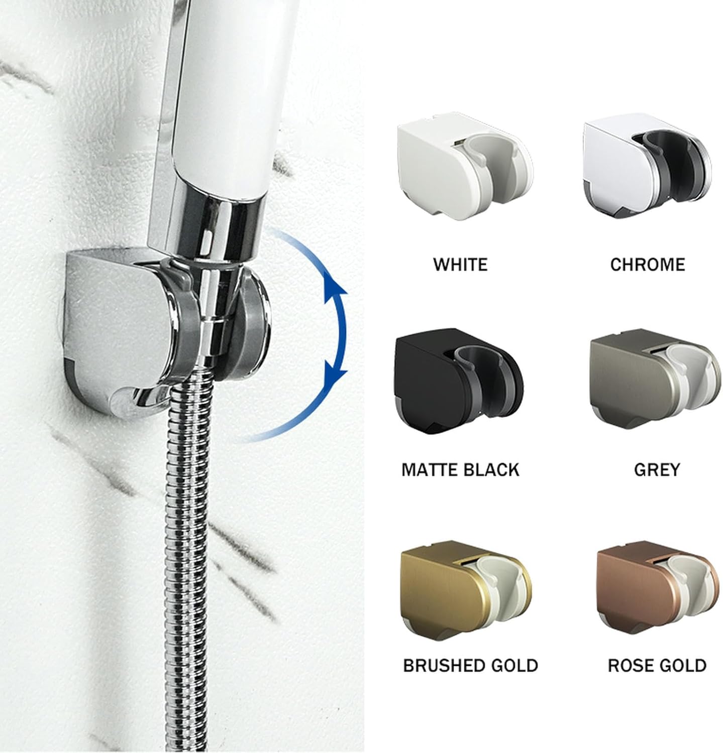 Shower Head Holder Wall Mounted ABS Shower Mounting Brackets Adjustable Faucet Sprinkler Fixation Base Bathroom Accessories