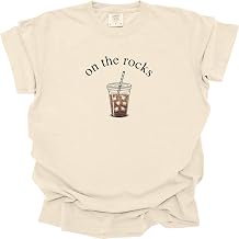 On The Rocks Iced Coffee Comfort Colors Retro Summer Drinking T-Shirt