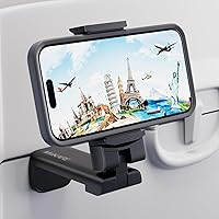 Vista 22 de MiiKARE Travel Essentials - Soporte universal para teléfono de avión, soporte de teléfono manos libres para volar con rotación de 360 grados