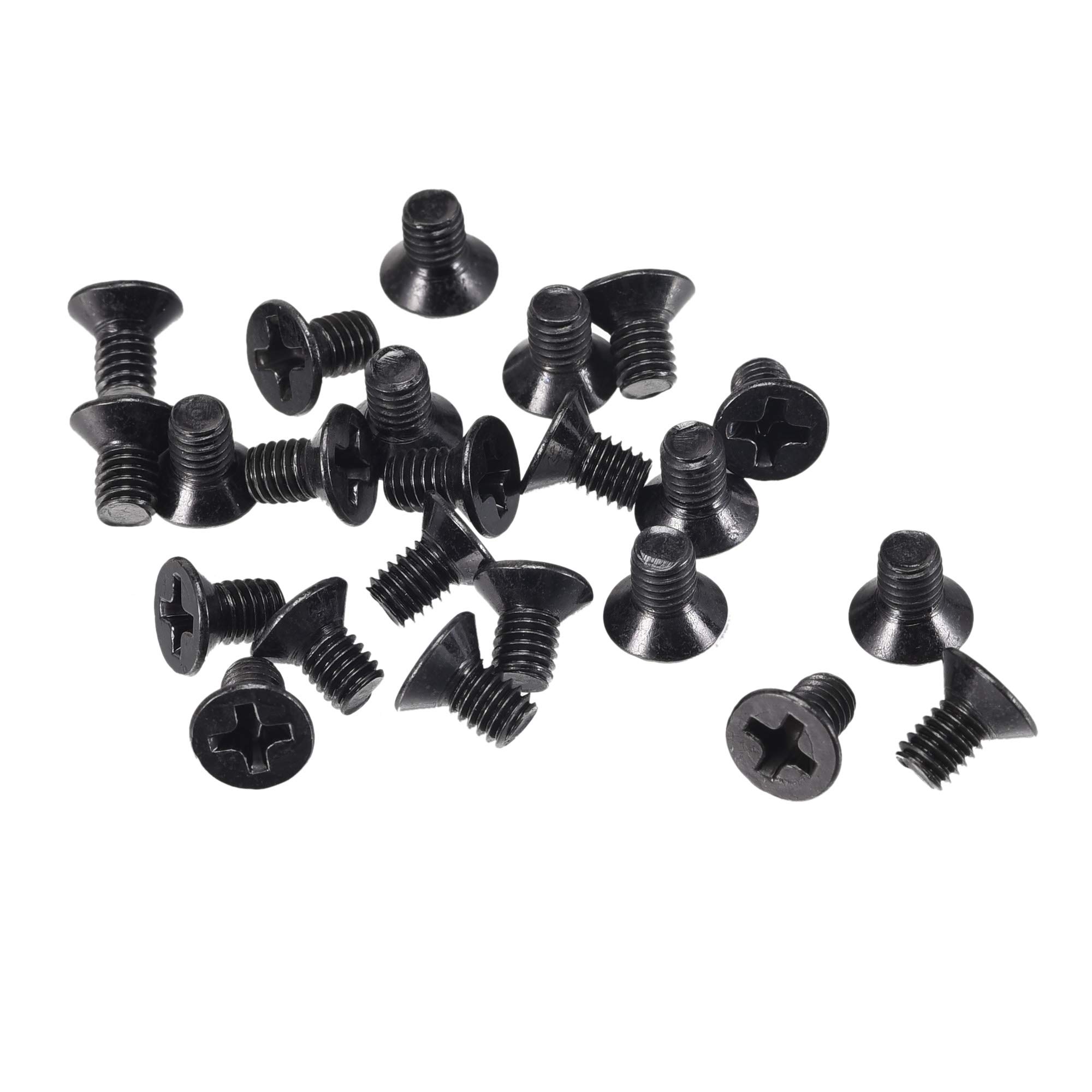 uxcell M3.5 x 6mm Phillips Screw Fastener Black for Laptop PC TV Fan Switch 150pcs-image-29