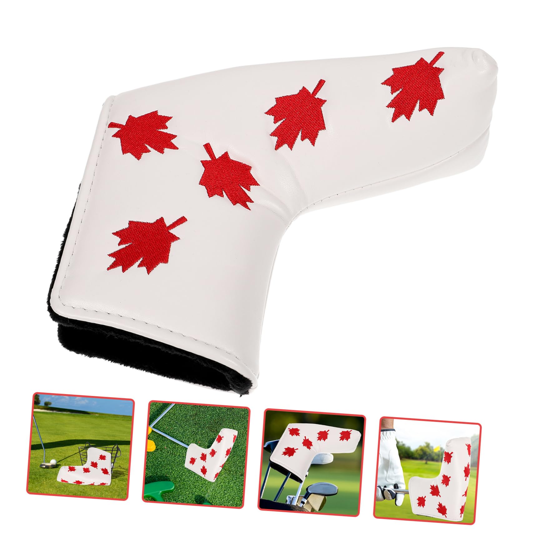 Supvox Golfschläger-Abdeckung Golf-Scorecard-Inhaber Keile Golfabdeckungen Abdeckung für Golfschläger Golfs Schlägerabdeckung Retro-Golf-Abdeckung schützende Vereinshülle PU-Leder Weiß