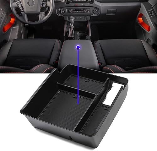 Miniatura 4 de Bandeja organizadora de consola central Frontier 2024 para Nissan Frontier 2022 2023 2024, bandeja de consola central, reposabrazos central, caja de