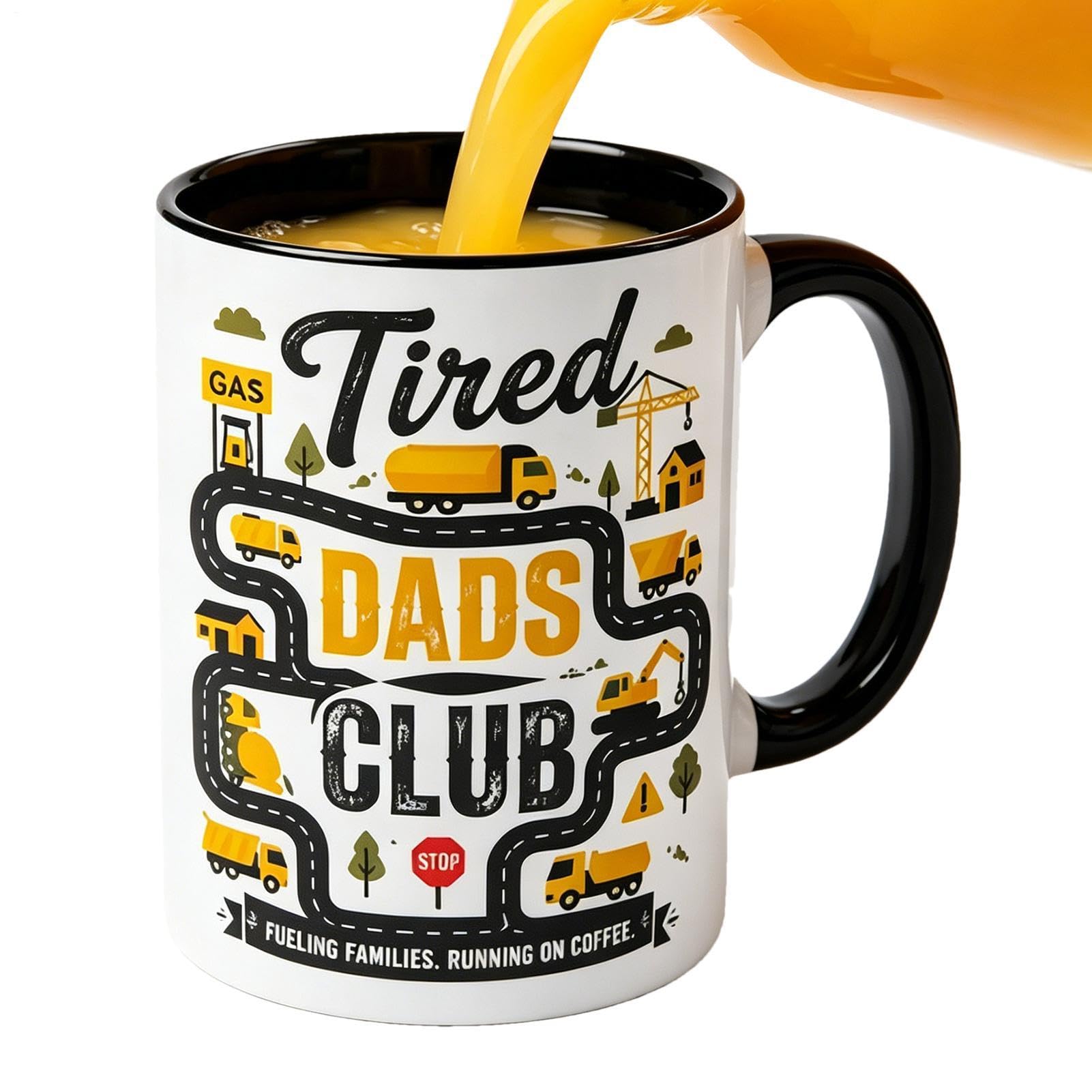 Tazas para papá de cerámica con mapa de vehículos divertida vajilla de 330 ml para oficina